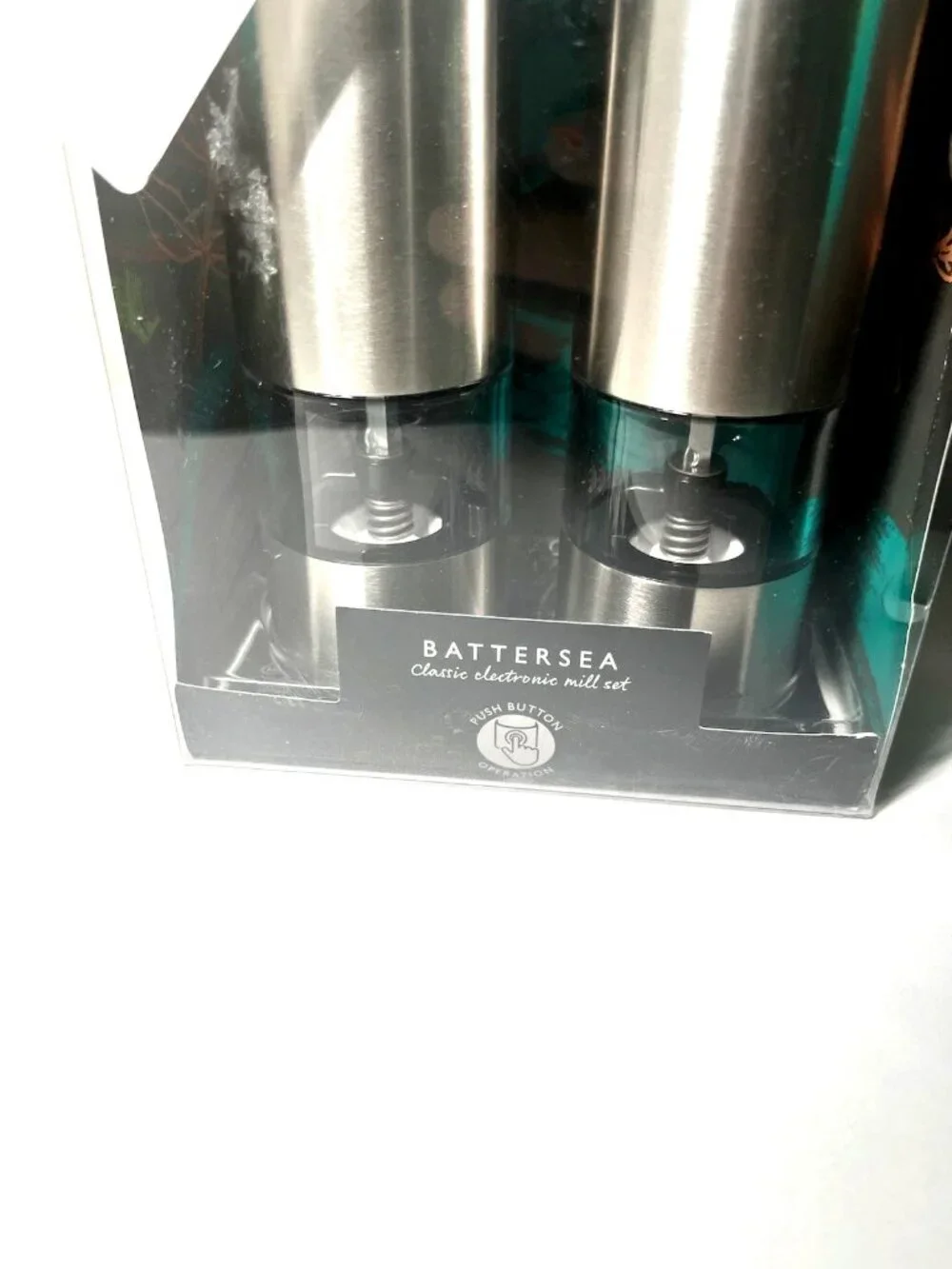 Cole & Mason Battersea Electric Salt & Pepper Mill Set Stainless Steel